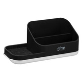 Organiseur évier avec distributeur 300ml, gris noir Néo