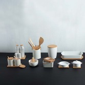 Set huile/vinaigre/poivre céramique, blanc Seramik