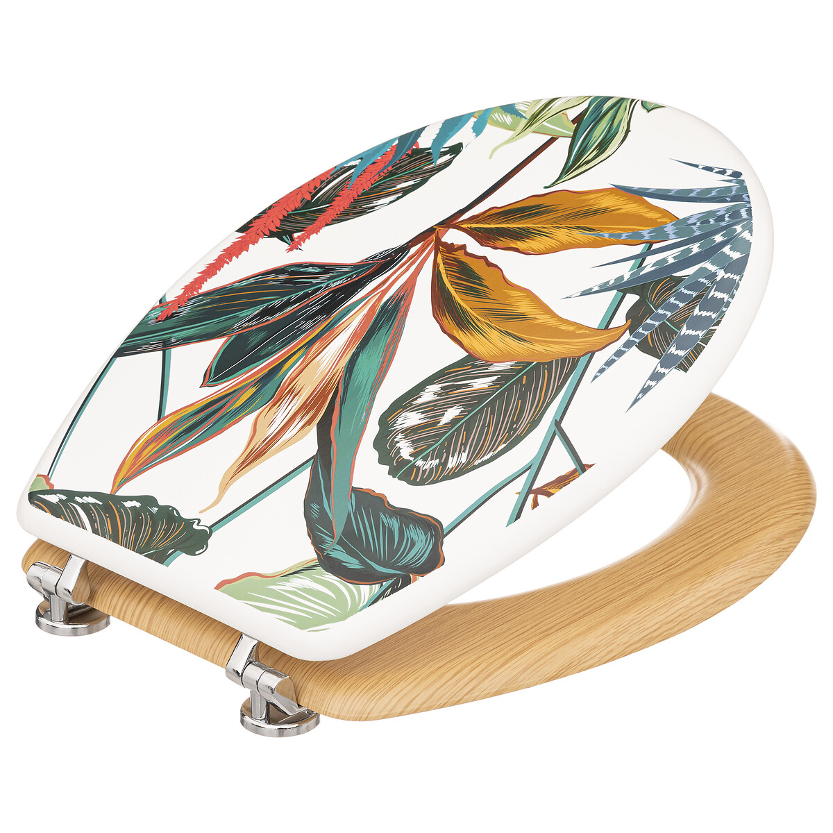 Abattant wc bois, multicolore