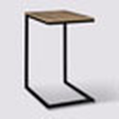 Bout De Canapé Indus Effet Bois Foncé - 5 Five Simply Smart - L.45 X P.35 X H.66.5 Cm - Fer & Aggloméré