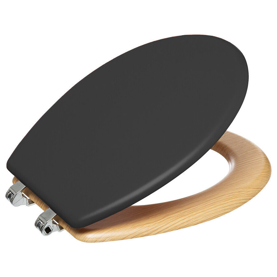 Abattant wc bois, gris charbon Modern color