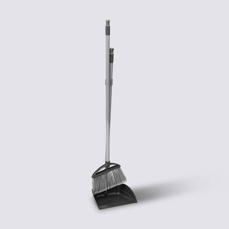 Balai avec pelle clipsable, vert