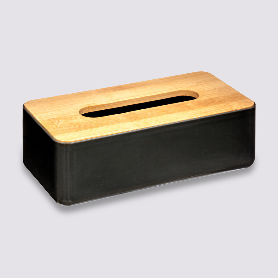 Boîte à mouchoirs, noir Naturéo