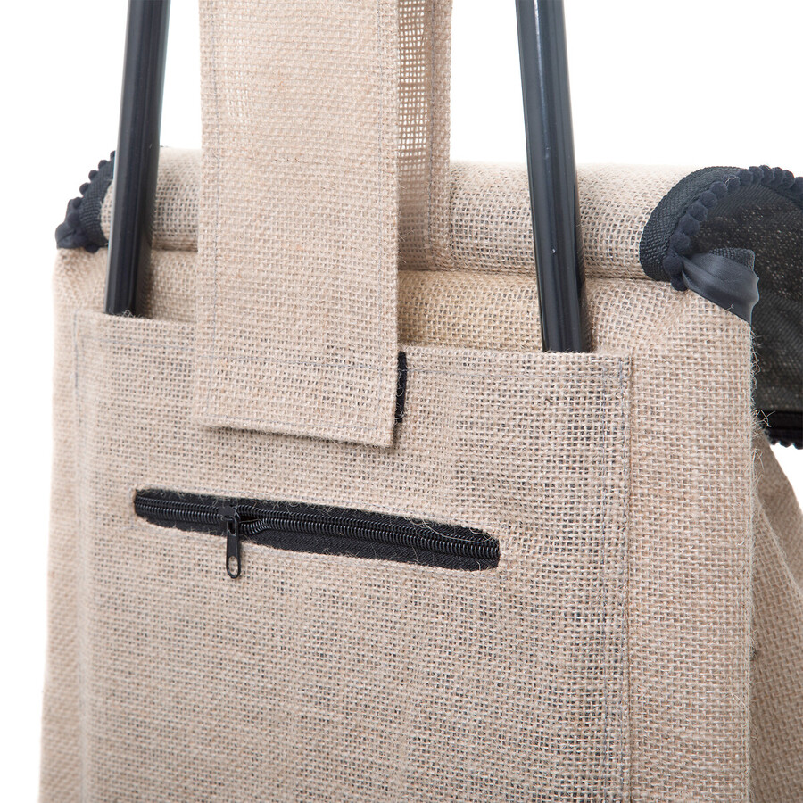 Chariot de courses  2 roues, jute 