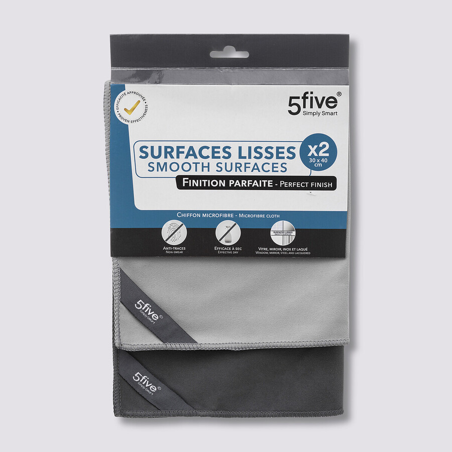 2 chiffons microfibre 30x40cm