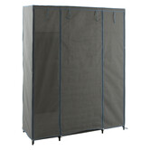 Armoire penderie 3 boîtes, tissu gris anthracite 