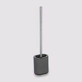 Brosse wc métal, gris Siliflex