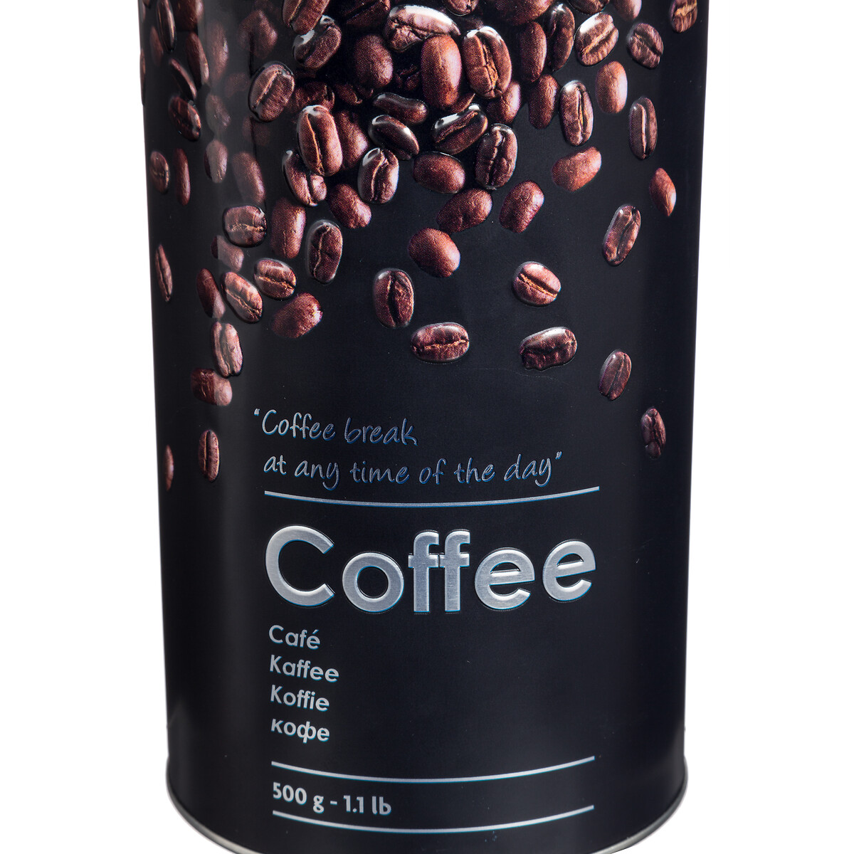 Boîte à café métal 500g, noir Black edition