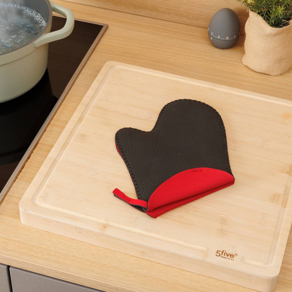 Gant de cuisine néopréne -noir, rouge