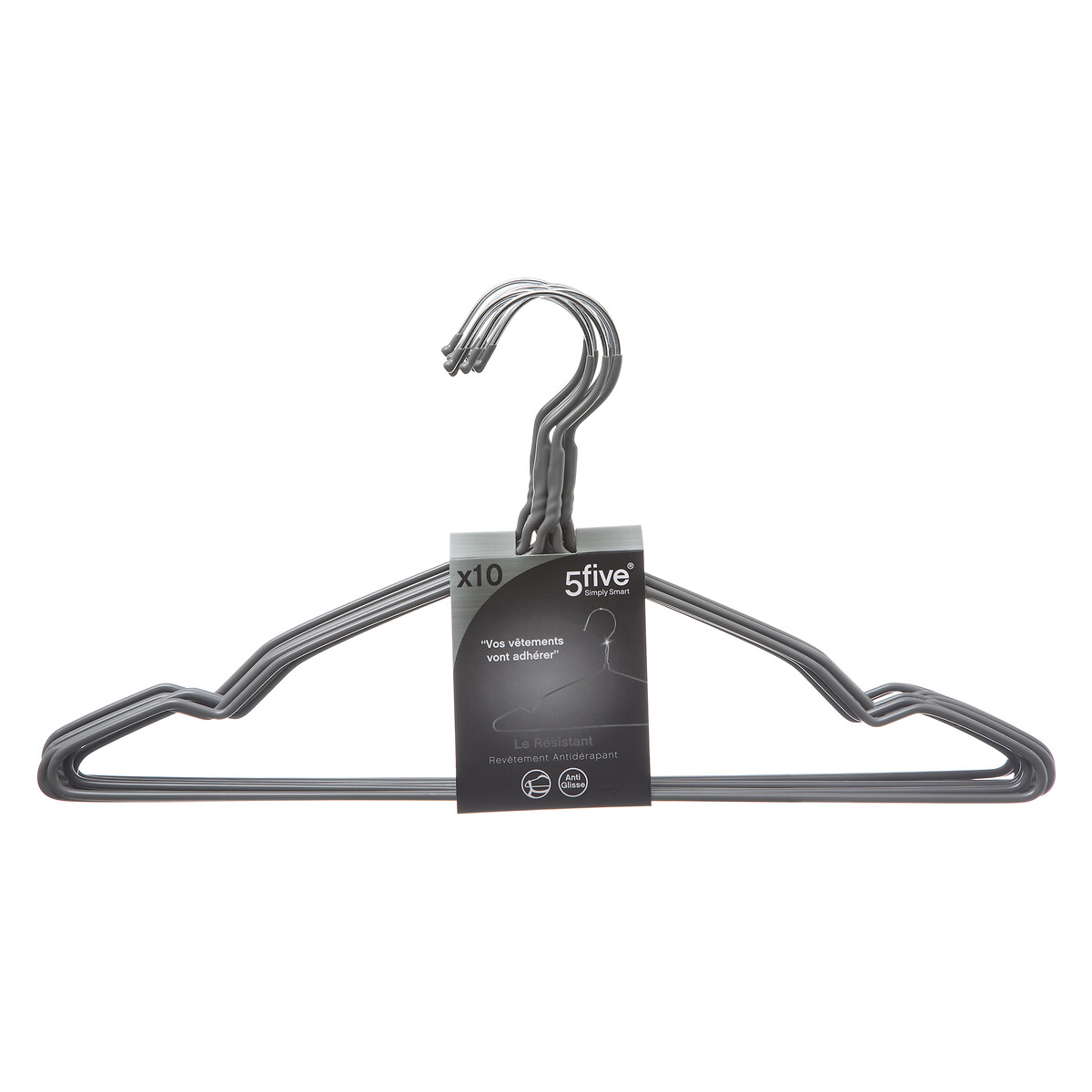 Lot de 10 cintres en métal Hang'up