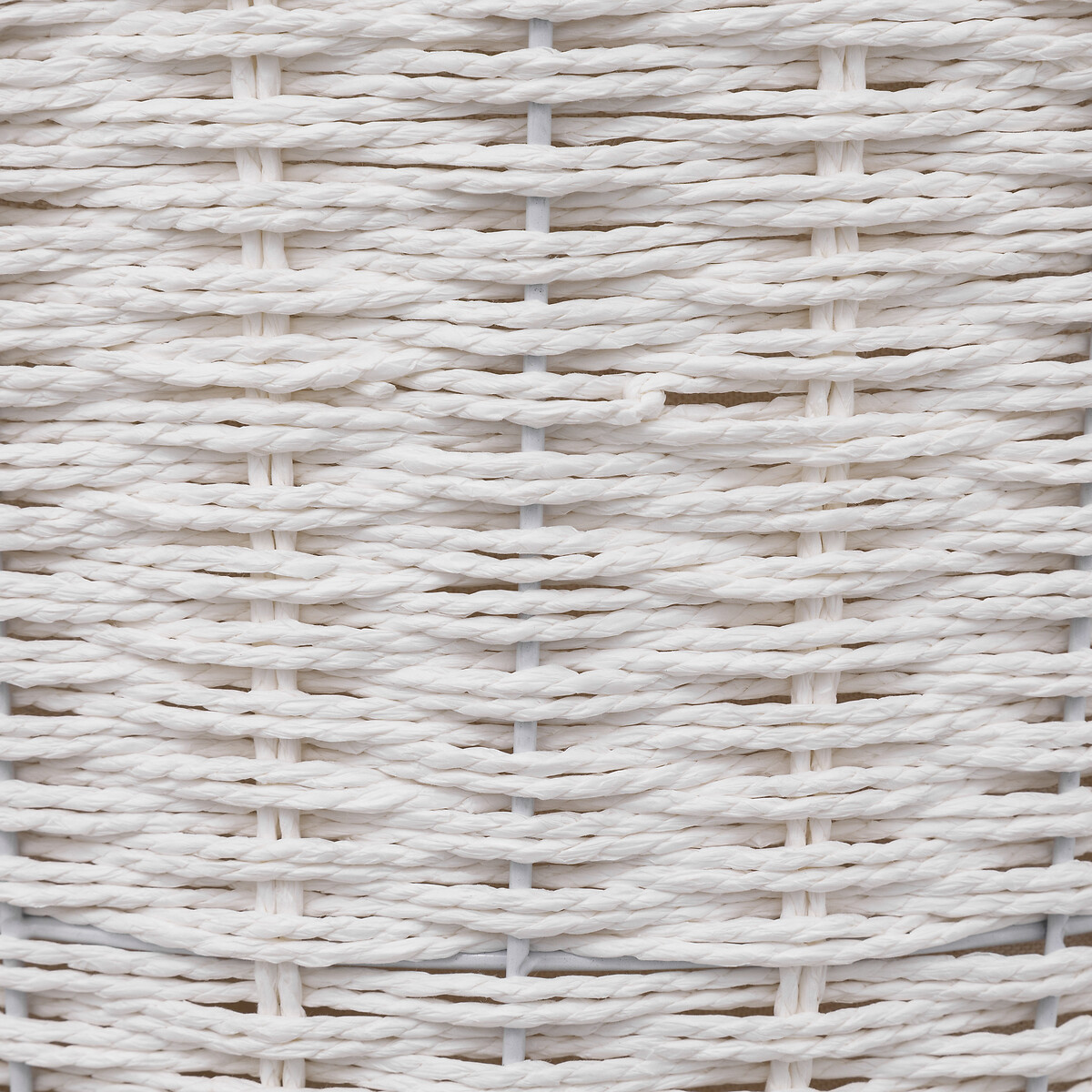 Panier à linge rond 40l, blanc Vannerie