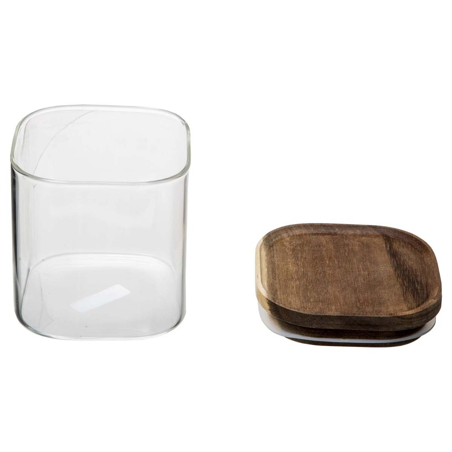 Bocal verre couvercle acacia 0,6l Hermet