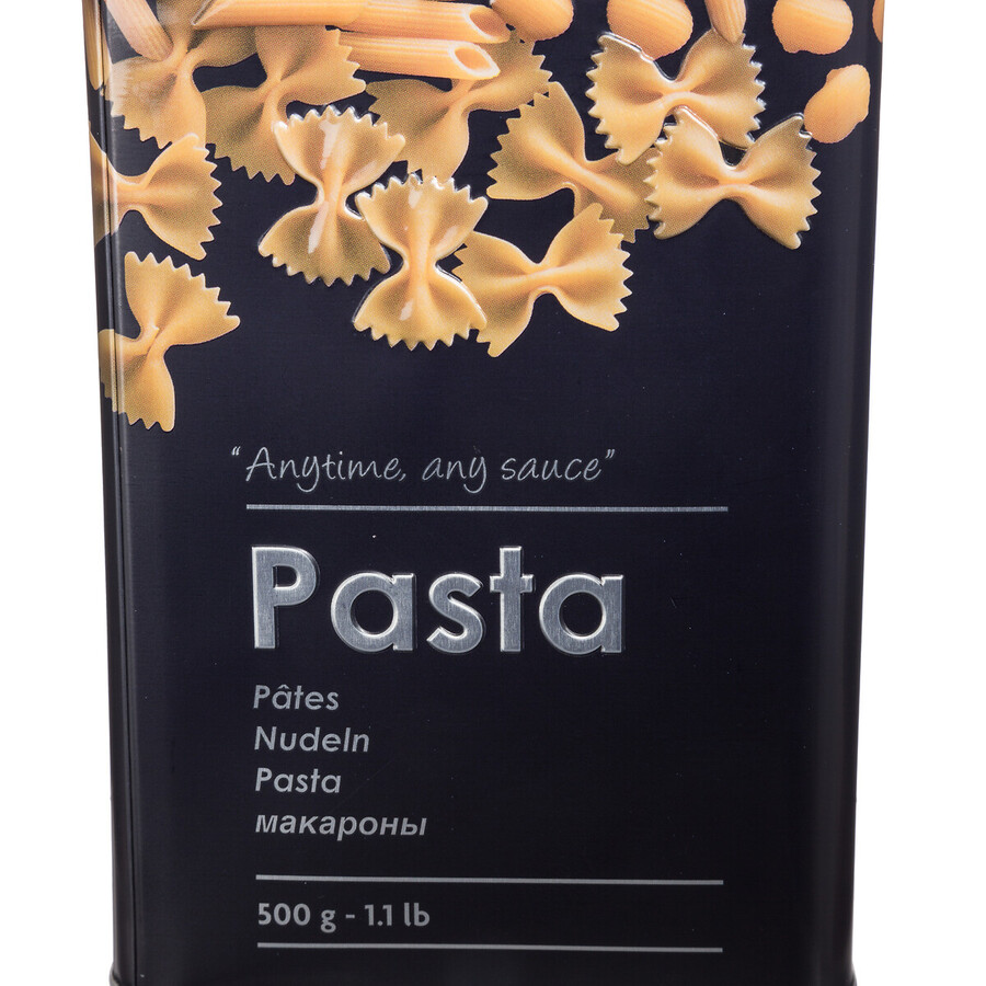 Boîte à pâtes 500g métal, noir Black edition