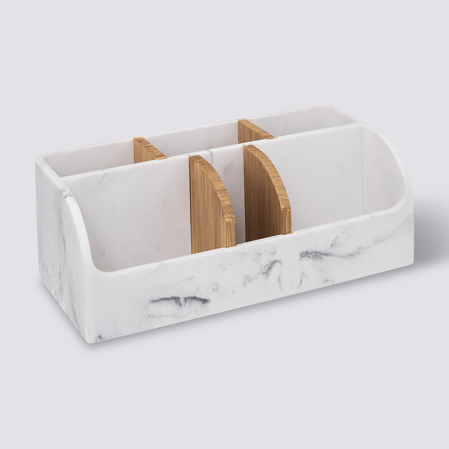 Organiseur 6 bacs, effet marbre Lea