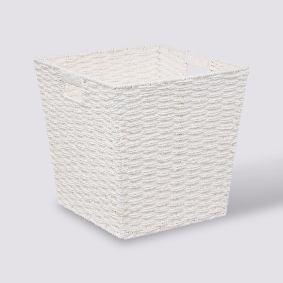 Panier vannerie 31x31cm, blanc Mix'n modul