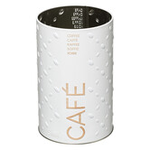Boîte à café métal 500g, blanc Scandi nature