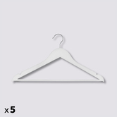 Lot de 5 cintres en bois, blanc Hang'up