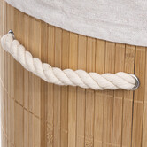 Panier à linge rond, 48l Bambou