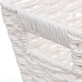 Panier vannerie 15x31cm, blanc Mix'n modul