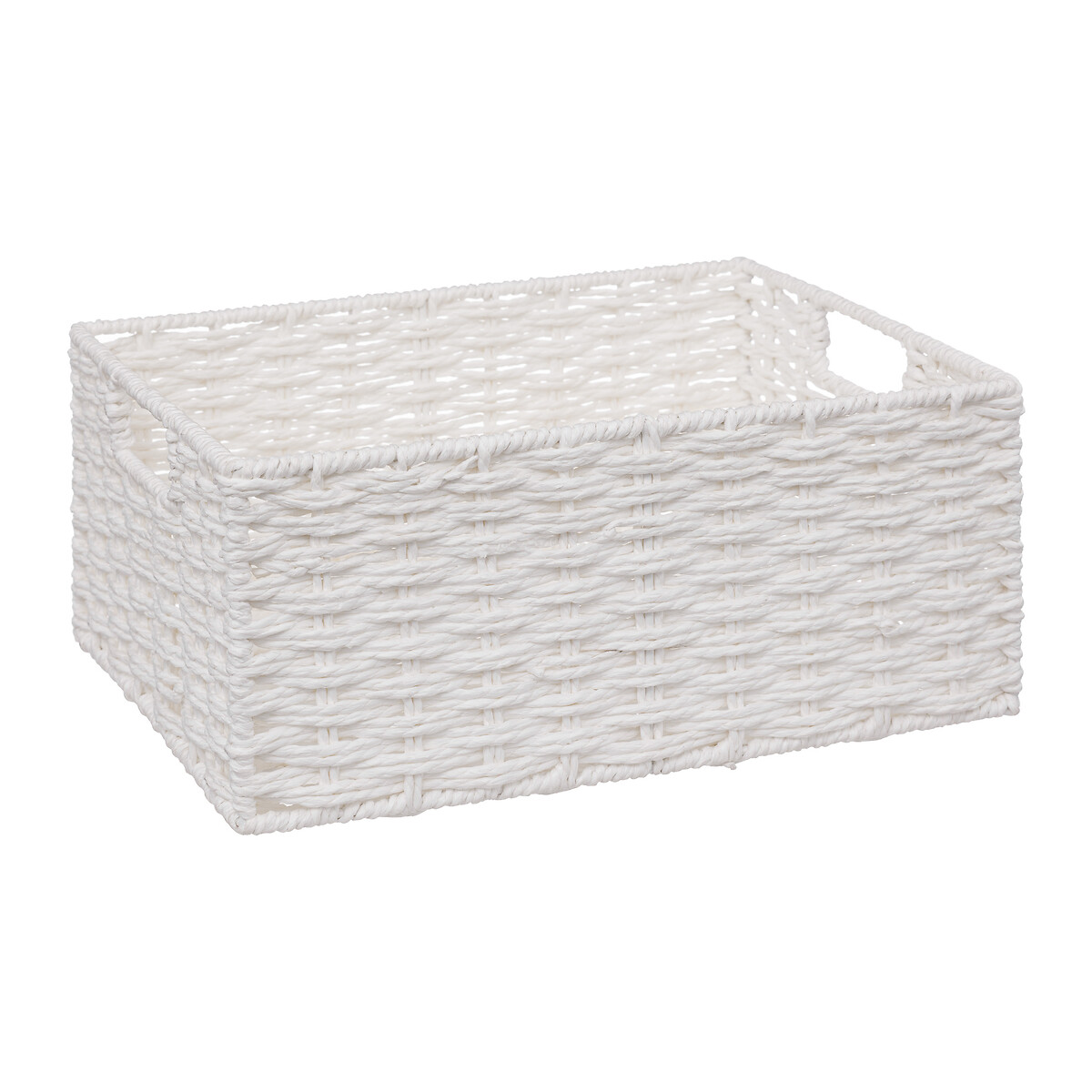 4 paniers de rangement, blanc Vannerie