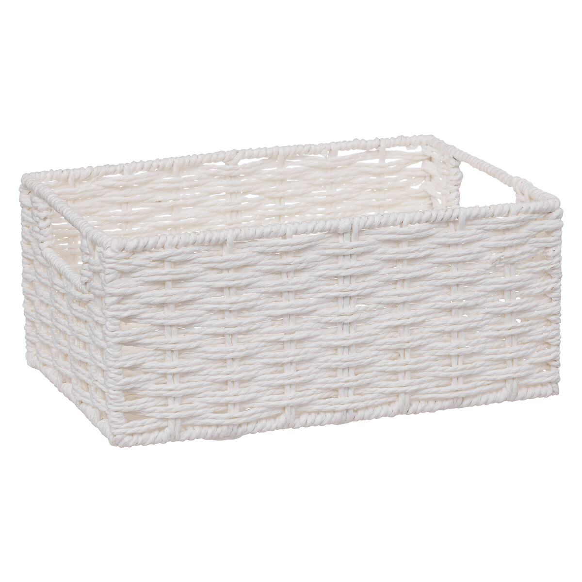 4 paniers de rangement, blanc Vannerie