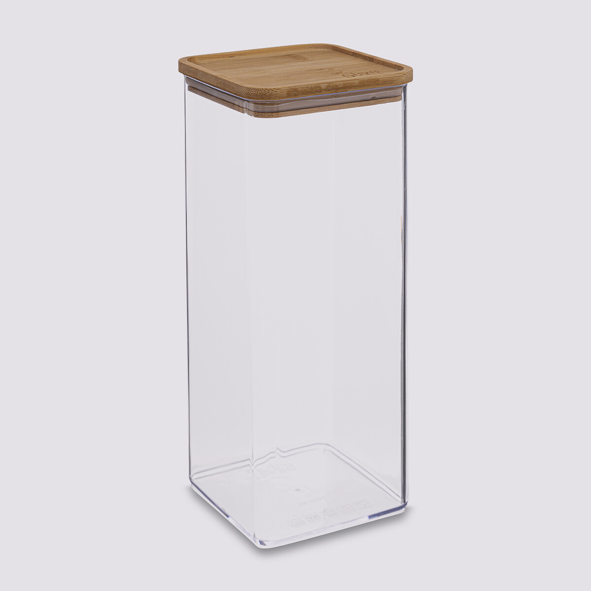 Boîte de conservation carrée couvercle bambou, 2l