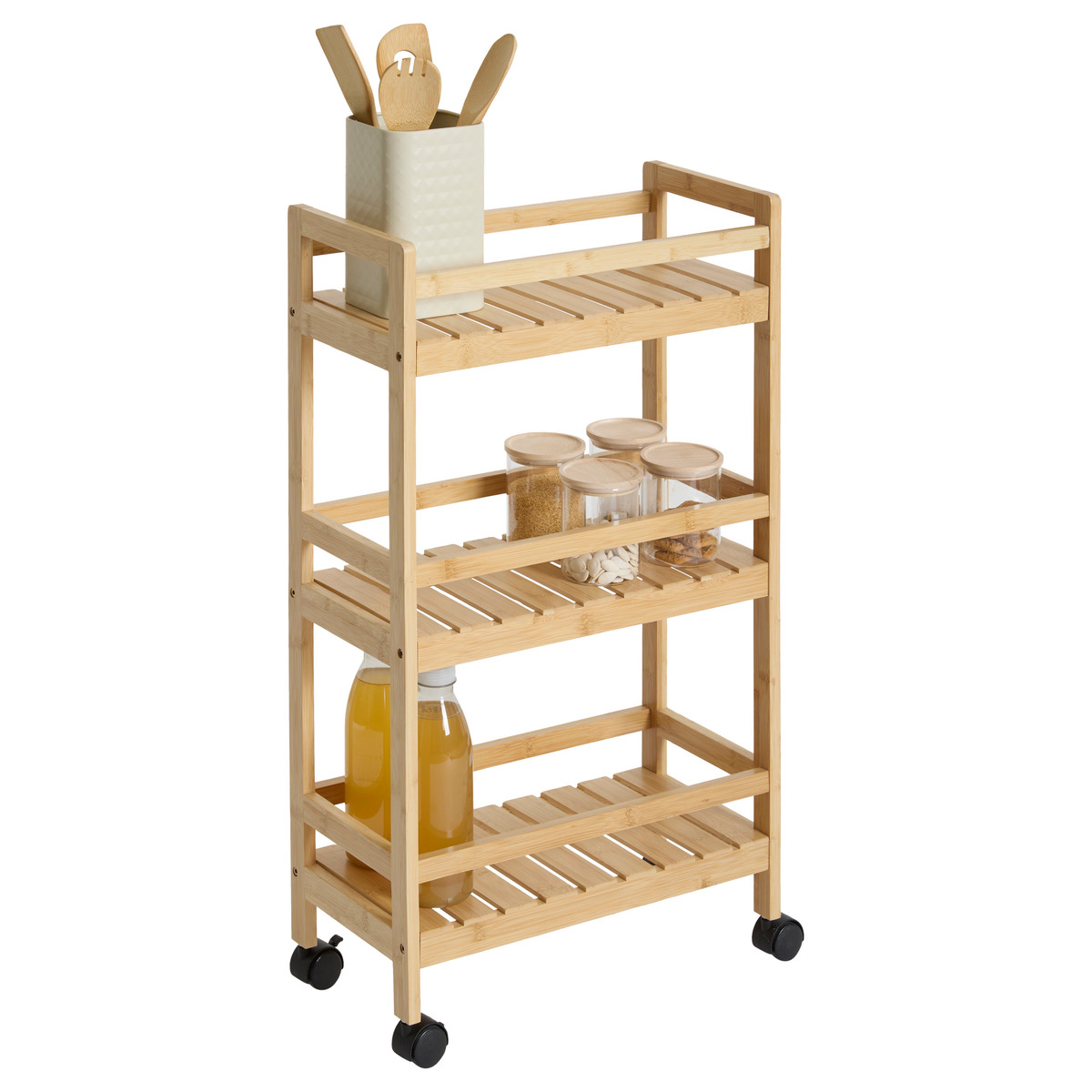 Desserte 3 niveaux petit modèle, bambou