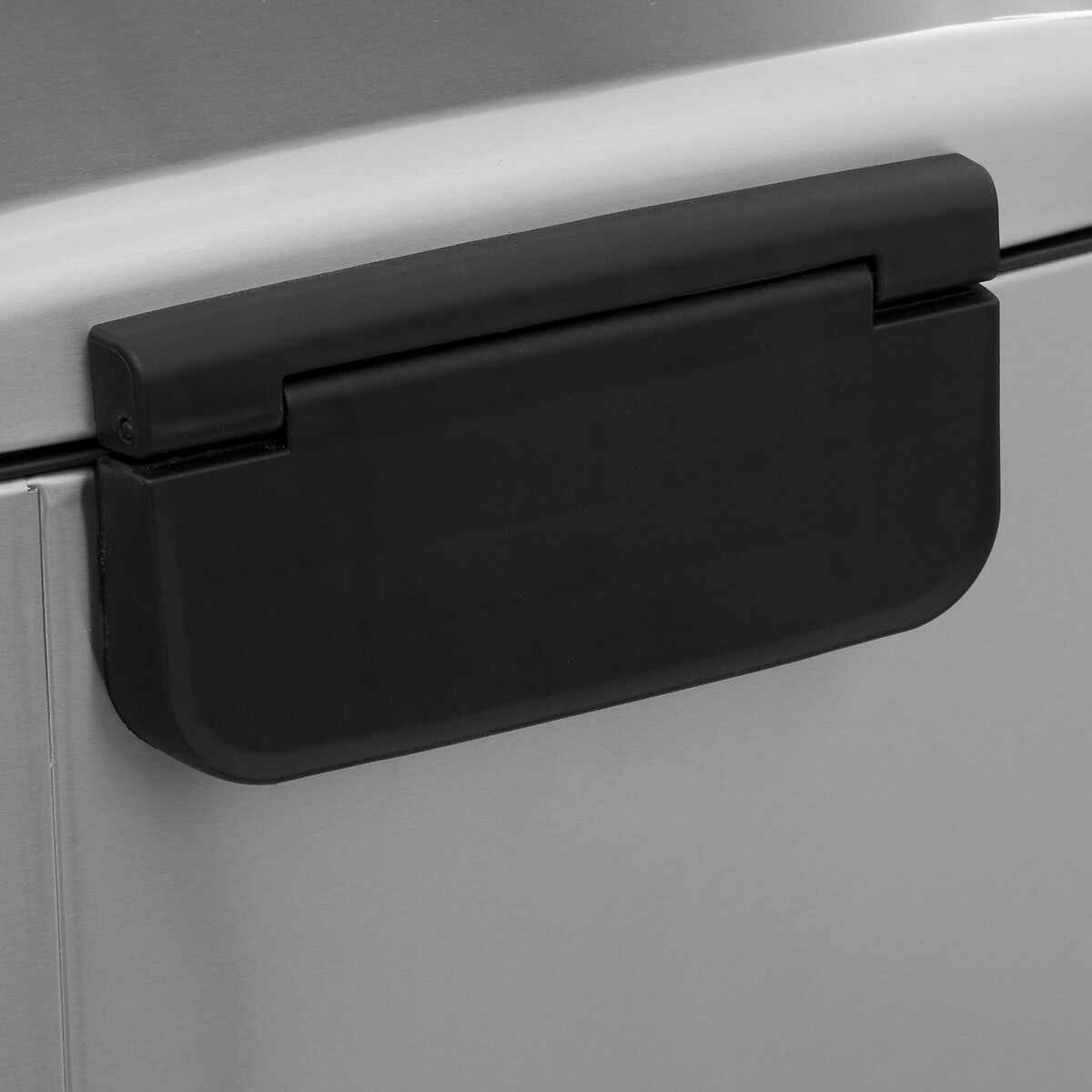 Poubelle rectangulaire à pédale métal 50l, inox