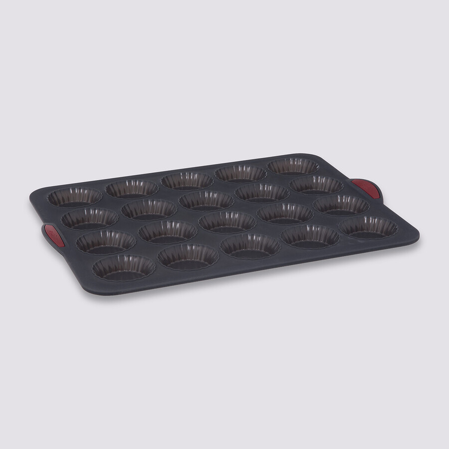 Moule 20 tartelettes silicone - noir, rouge Silitop