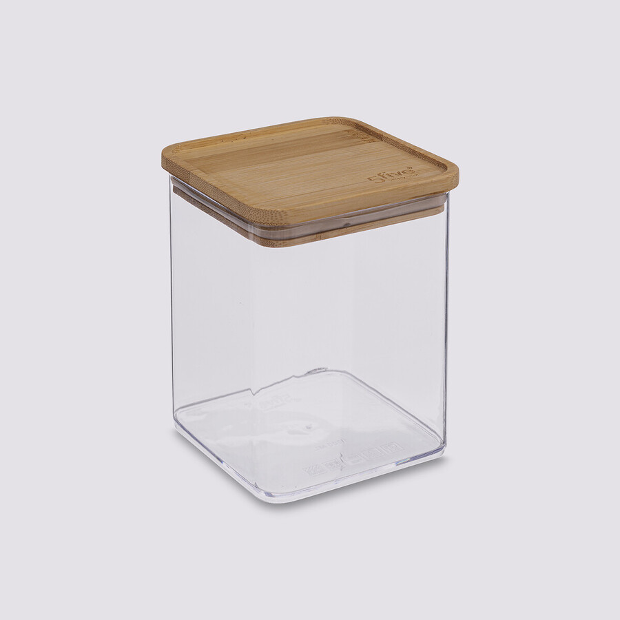Boîte de conservation carrée couvercle bambou, 1l Eske