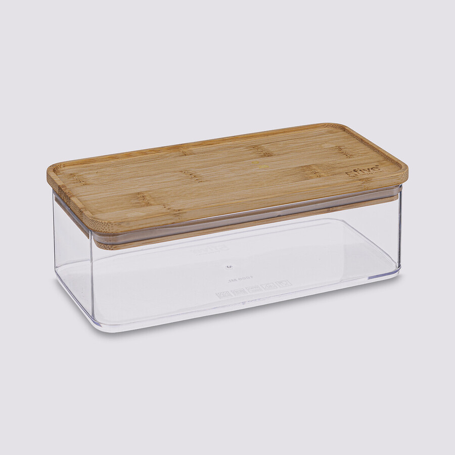 Boîte de conservation rect couvercle bambou, 1l Eske