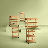 Desserte grand modèle 2 tiroirs, bambou Blackbamboo