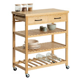 Desserte grand modèle 2 tiroirs, bambou Blackbamboo