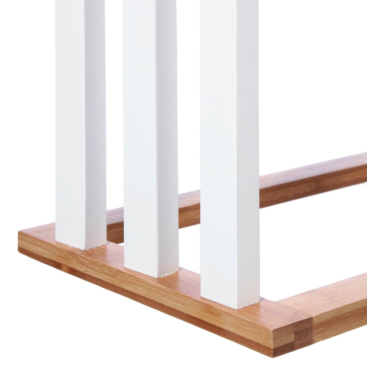 Porte-serviettes sur pieds, blanc Naturéo
