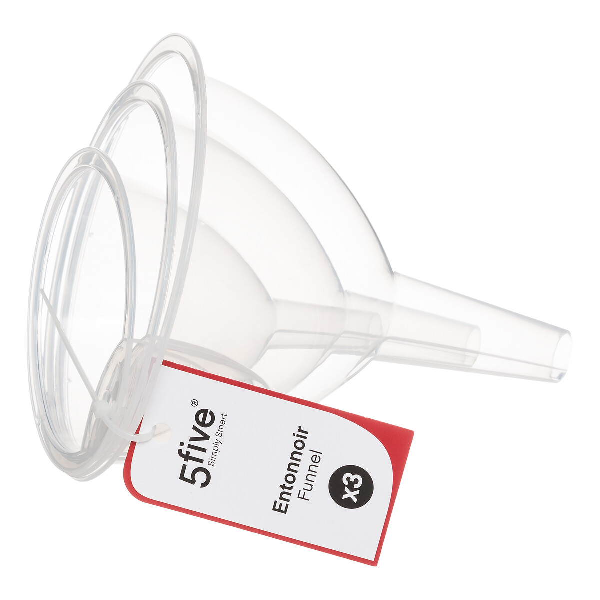 Lot de 3 entonnoirs en plastique