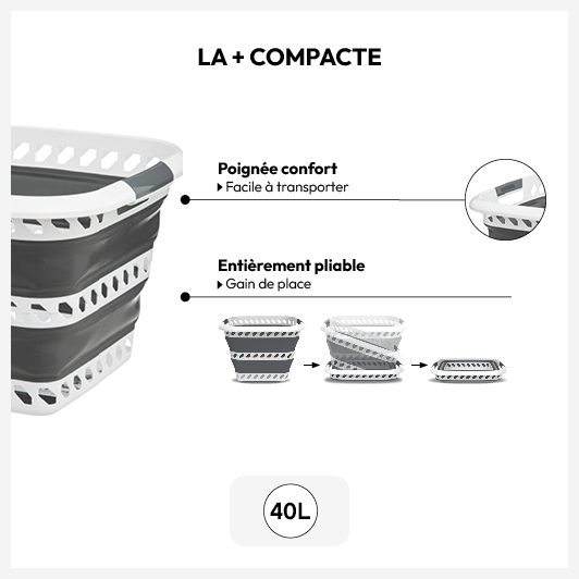 Corbeille à Linge Pliante - Lot De 2 Paniers En Maille Respirante 75L, Avec Poignées - Pour Chambre, Salle De Bain, Voyage
