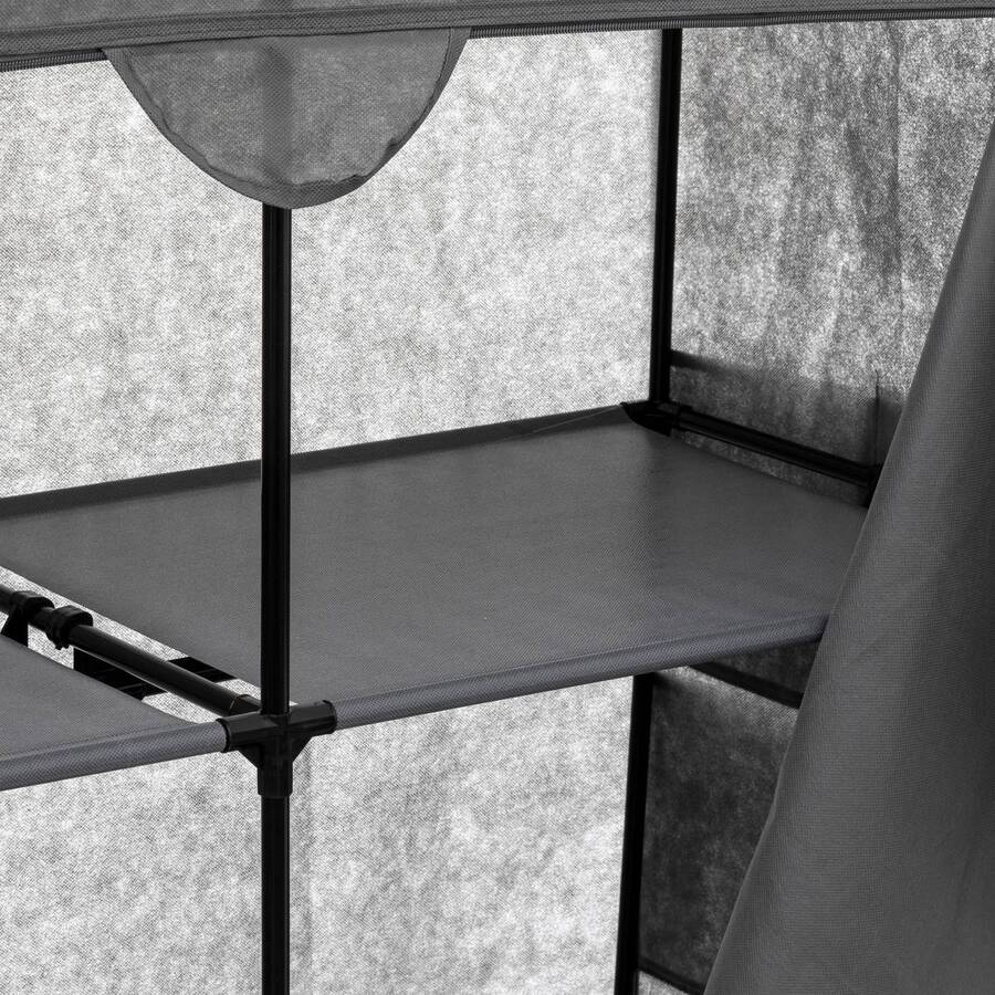 Armoire 2 penderies, gris