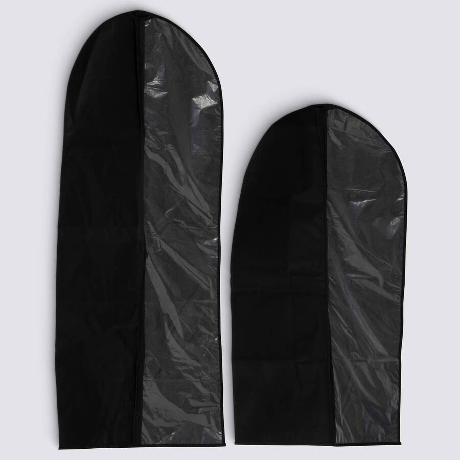Lot de 2 housses vêtements grand modèle, noir Dressy