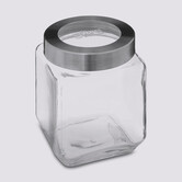 Bocal verre couvercle contour acier 1,2l Miro