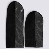 Lot de 2 housses vêtements grand modèle, noir Dressy