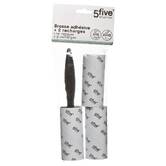 Brosse à vêtements 2 recharges, gris 