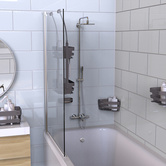 Étagère d'angle à ventouses, gris Bath'n store