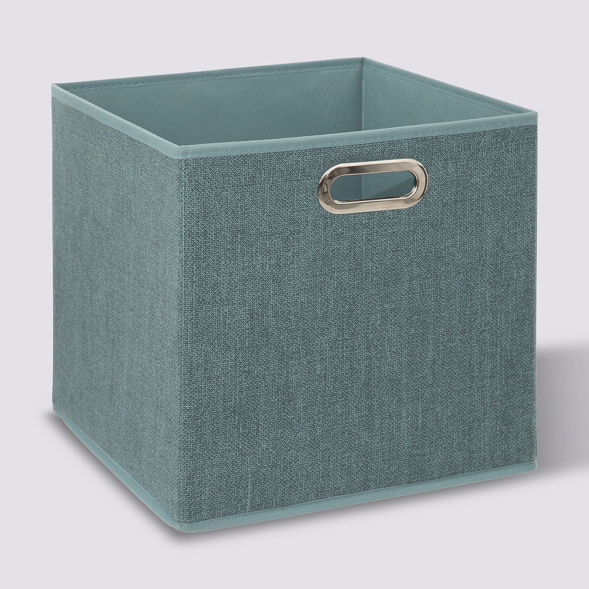 Panier tissu 31x31 cm, bleu pétrole chiné Mix'n modul