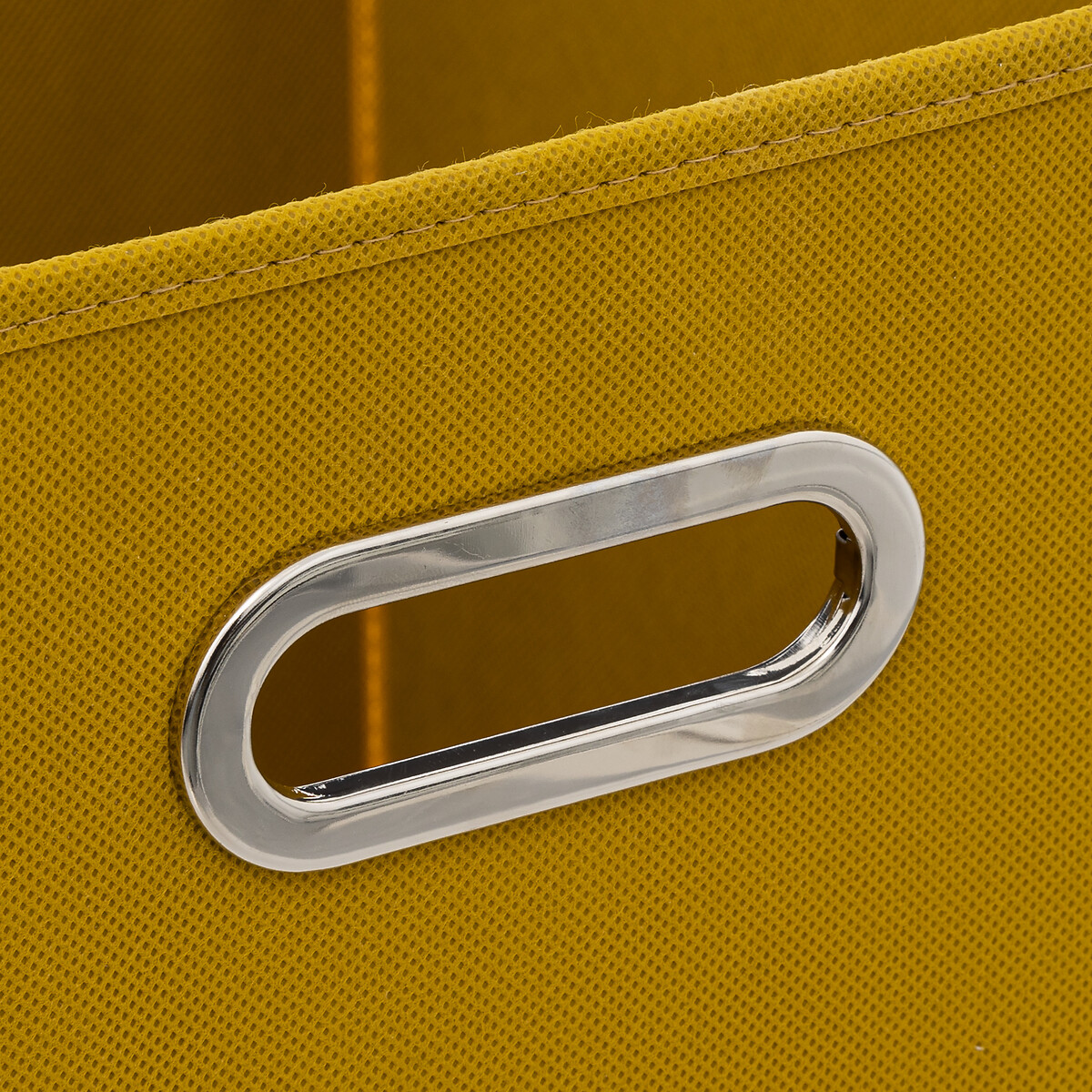 Panier tissu 31x31 cm, jaune moutarde