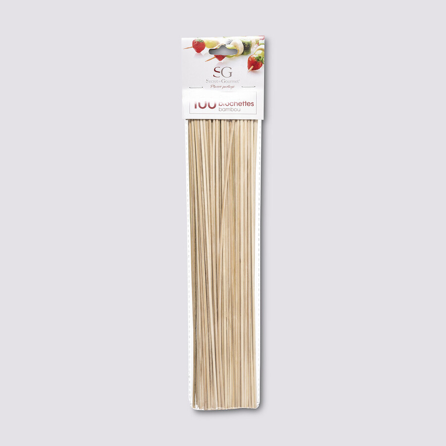 Lot de 100 piques à brochette en bambou