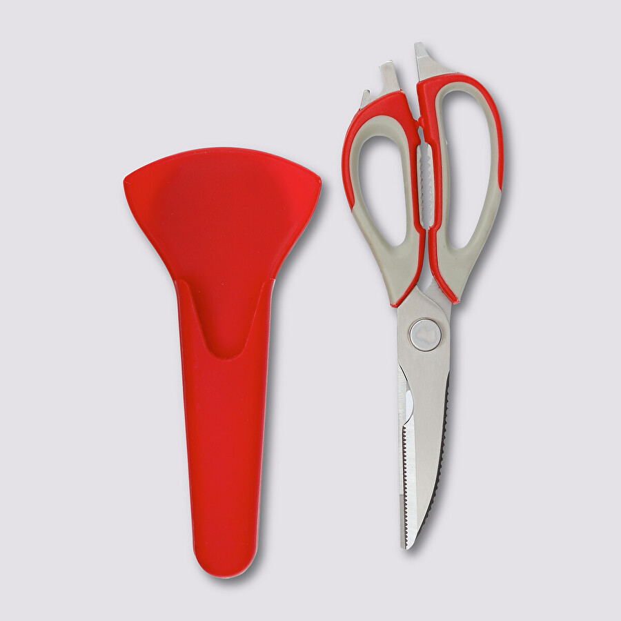 Ciseaux multi-fonctions, rouge 
