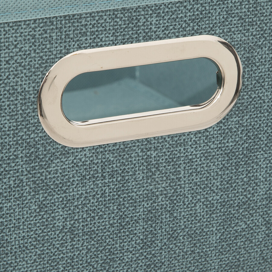 Panier tissu 31x15 cm, bleu pétrole chiné Mix'n modul