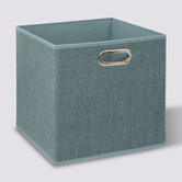 Panier tissu 31x31 cm, bleu pétrole chiné Mix'n modul