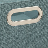 Panier tissu 31x15 cm, bleu pétrole chiné Mix'n modul