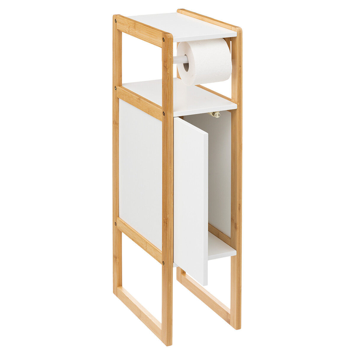 Dérouleur meuble avec réserve, blanc Naturéo